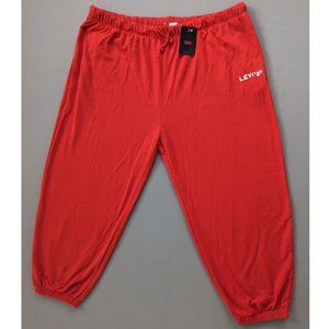 Levi's Jogger Plus Women Sweatpants Drawstring Benchwarmer Pants Size 4X Red NEW